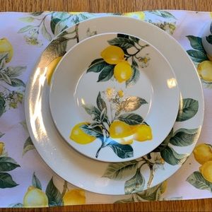 LEMON DESSERT PLATES I 4 Dessert Plates